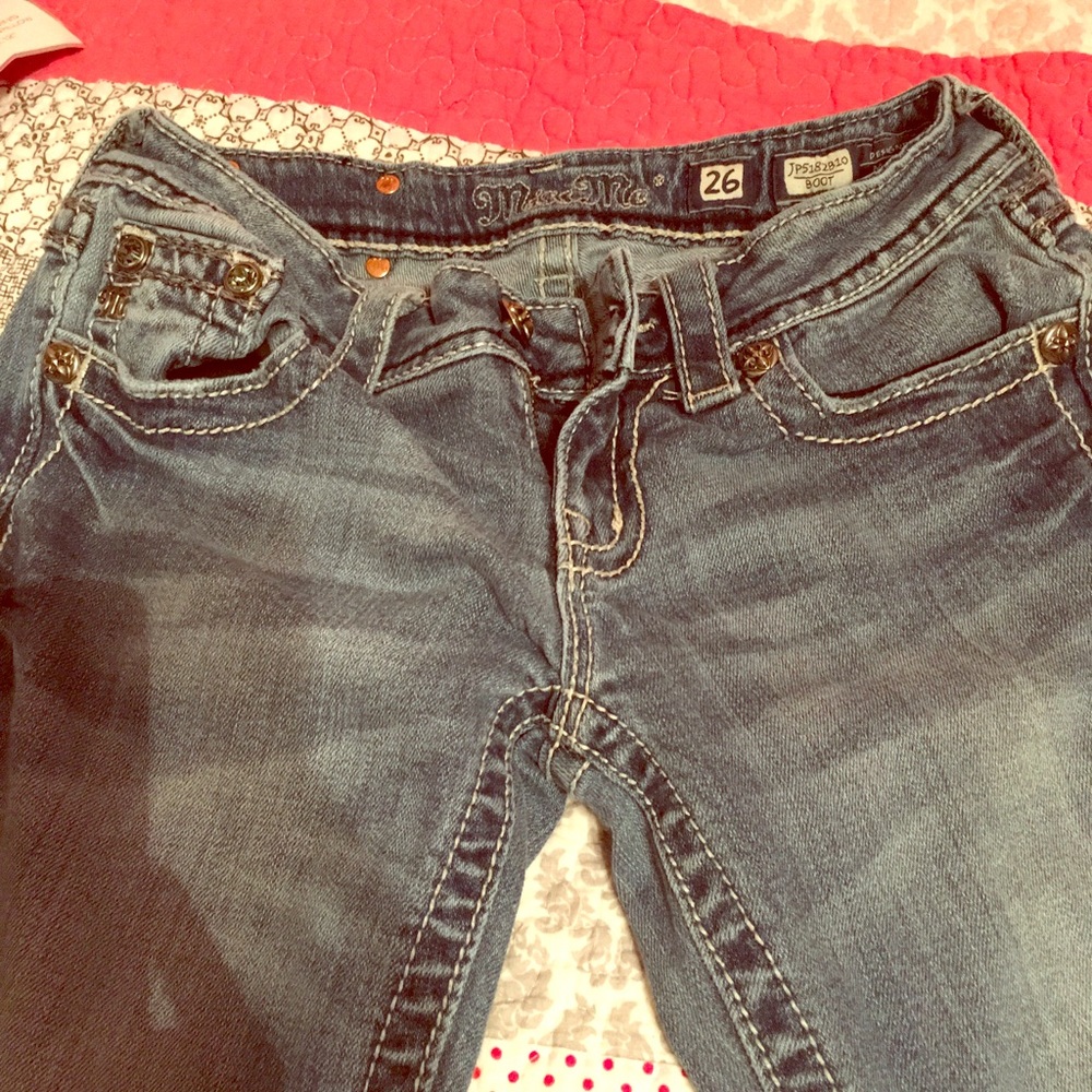 Miss Me boot cut low rise beautiful jeans